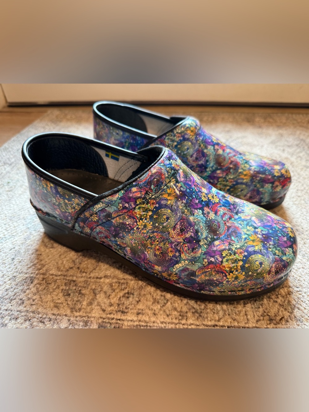 Bjork Floral Multicolor Clogs Eu: 43/44 Made in Poland.